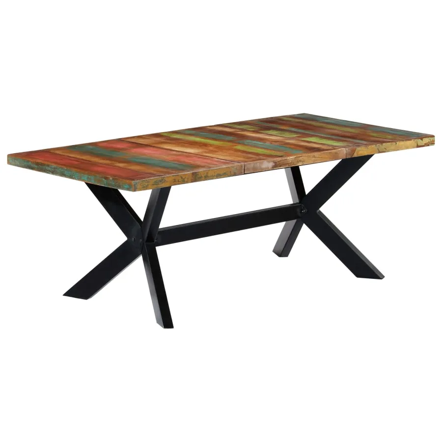 Table à manger 200x100x75 cm Bois de récupération solide - 8