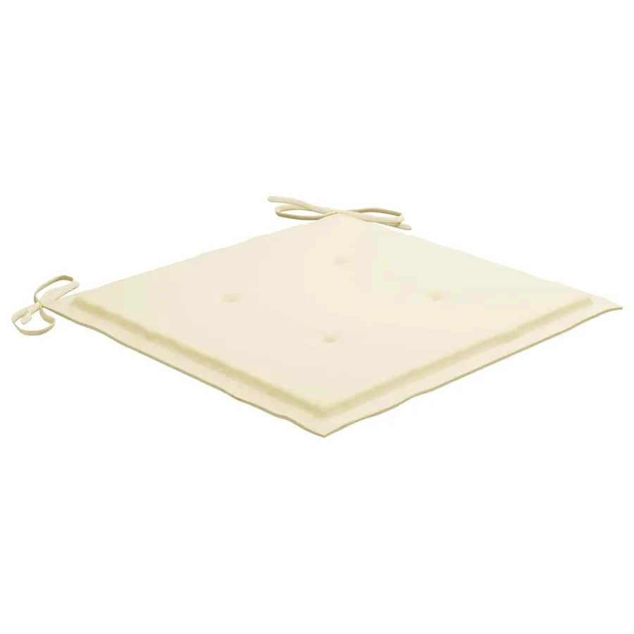 Chaises de jardin empilables avec coussins lot de 6 Teck solide - 8