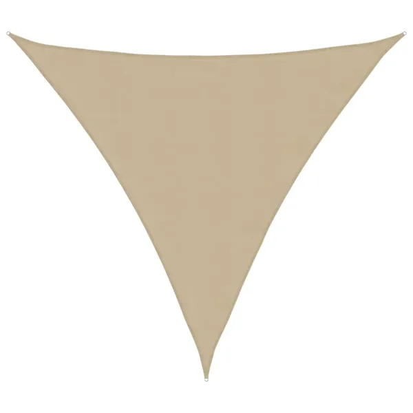 Voile de parasol tissu oxford triangulaire 3,6x3,6x3,6 m beige