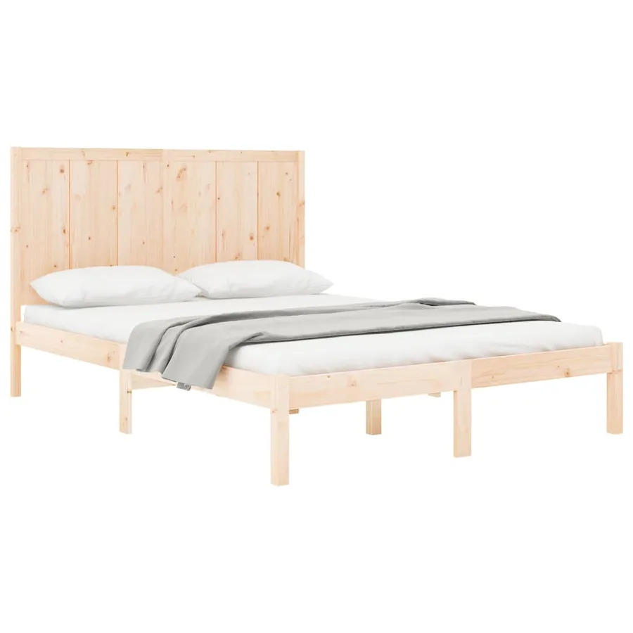 Cadre de lit sans matelas 120x190 cm bois de pin massif - 3