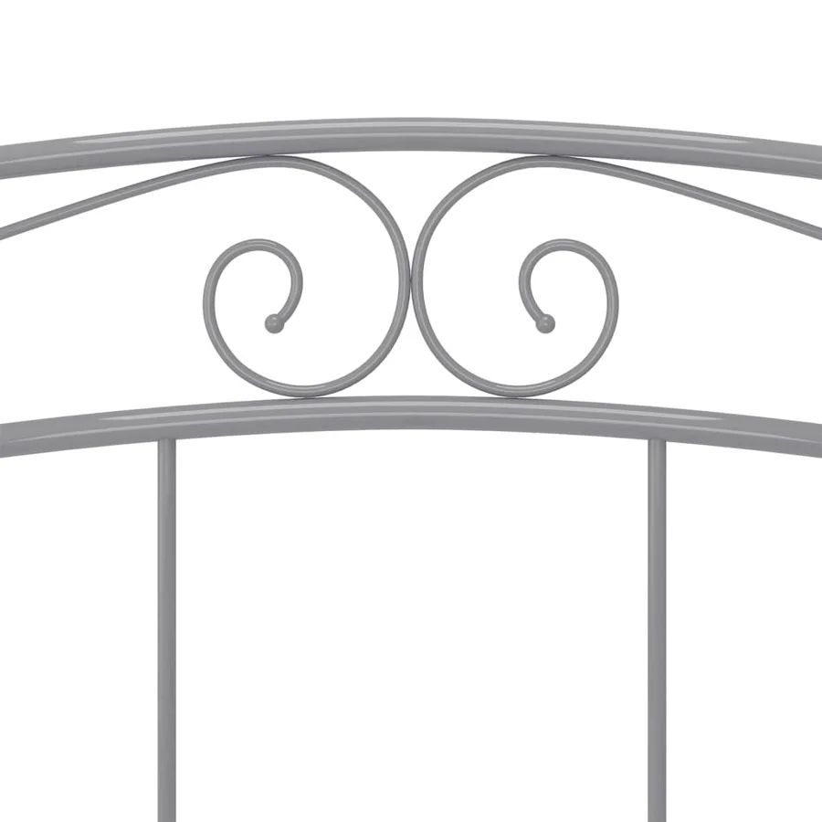 Cadre de lit sans matelas gris métal 160x200 cm - 7