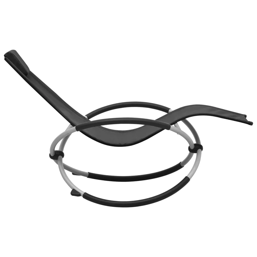 Chaise longue pour enfants Acier Noir - 3