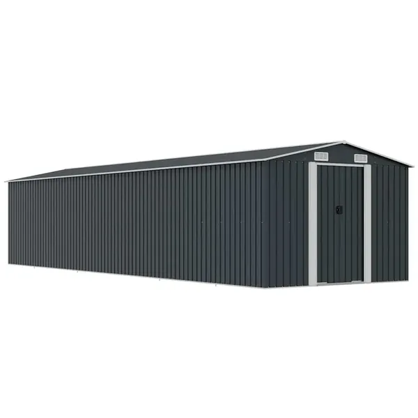 Abri de jardin Anthracite 257x779x181 cm Acier galvanisé