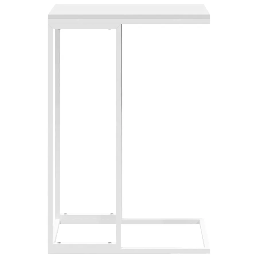 Table d'appoint Blanc 40x30x59 cm Bois d'ingénierie - 4