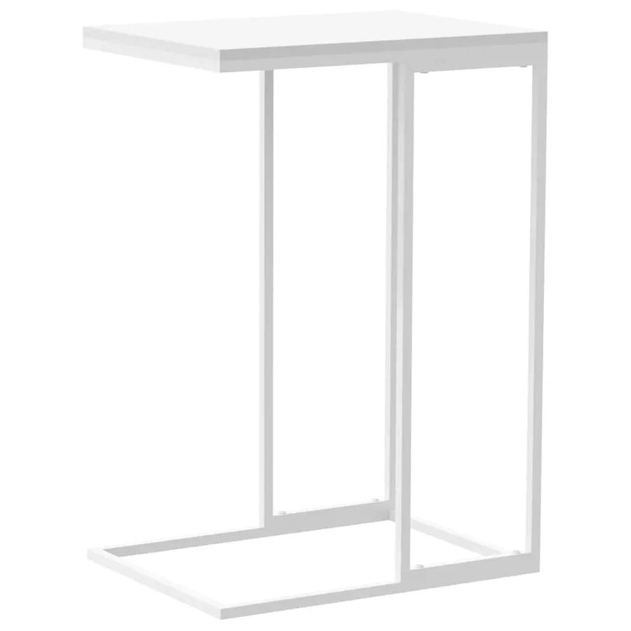 Table d'appoint Blanc 40x30x59 cm Bois d'ingénierie - 6