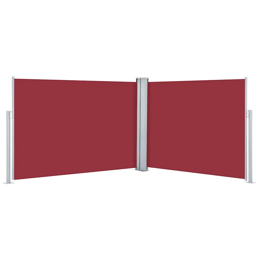 Auvent latéral rétractable Rouge 100 x 1000 cm - 2