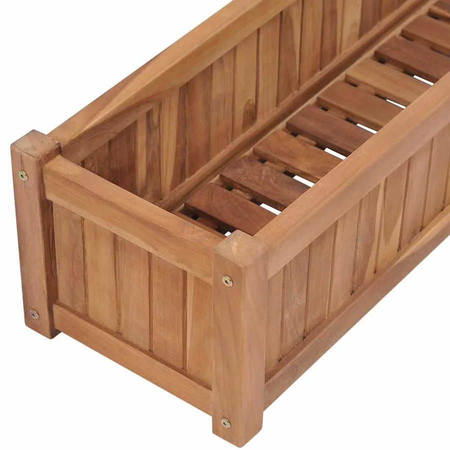 Lit surélevé 200x30x25 cm Bois de teck solide - 5