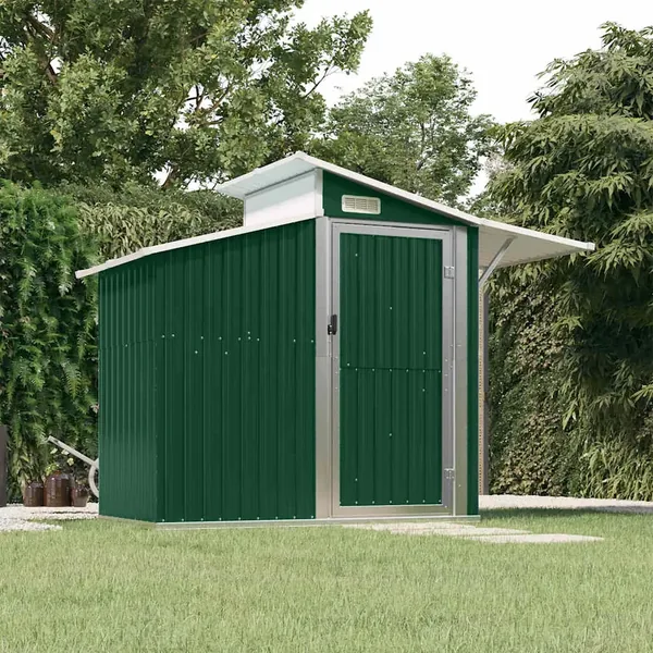 Abri de Jardin Vert 270x130x208,5 cm Métal Galvanisé