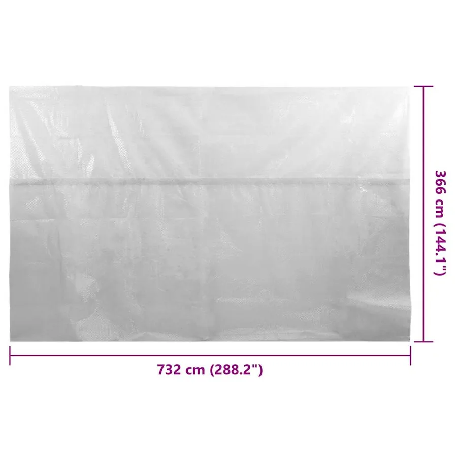 Film solaire de piscine flottant PE 732x366 cm Gris - 6