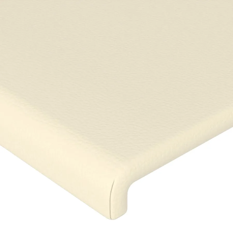 Cadre de lit sans matelas crème 200x200 cm similicuir - 10