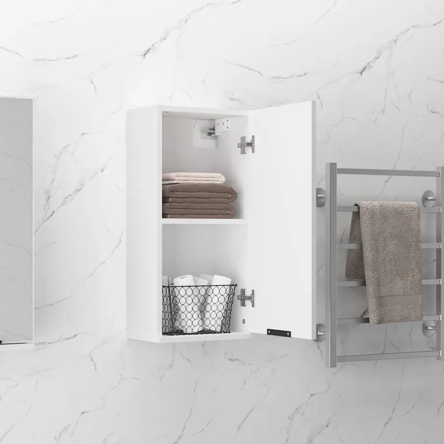 Armoire de salle de bain murale Blanc 32x20x67 cm - 4