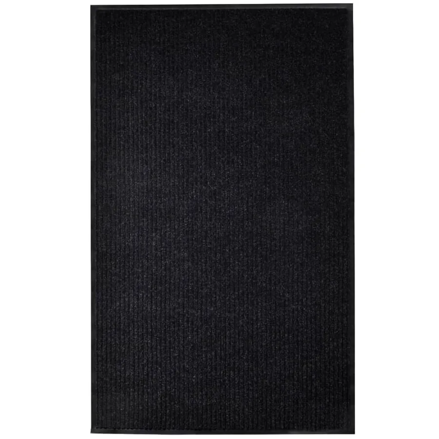 Tapis d'entrée noir 117x220 cm PVC