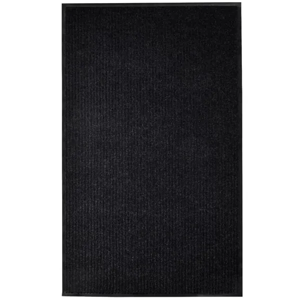 Tapis d'entrée noir 117x220 cm PVC