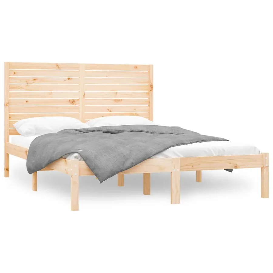 Cadre de lit sans matelas 120x200 cm bois massif - 2