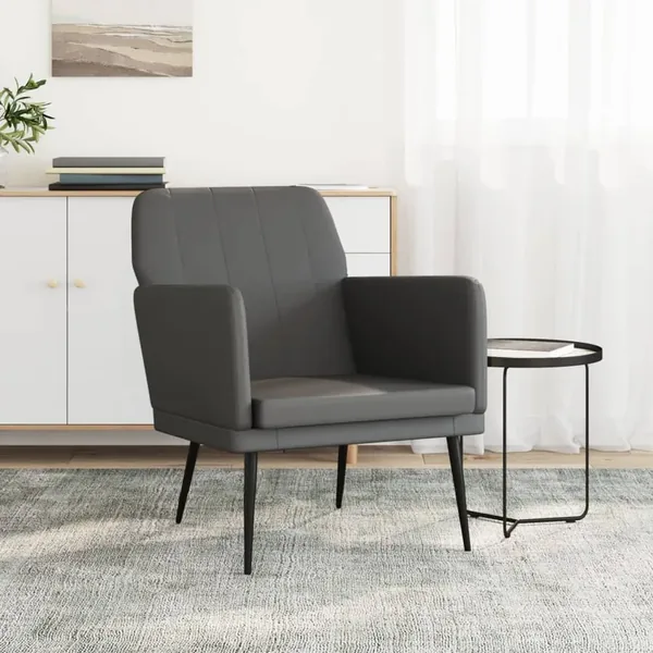 Fauteuil Gris 61x78x80 cm Similicuir