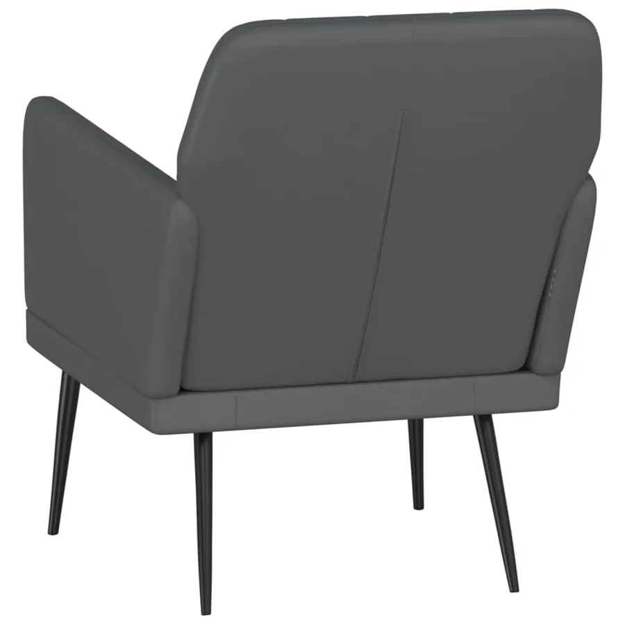 Fauteuil Gris 61x78x80 cm Similicuir - 5