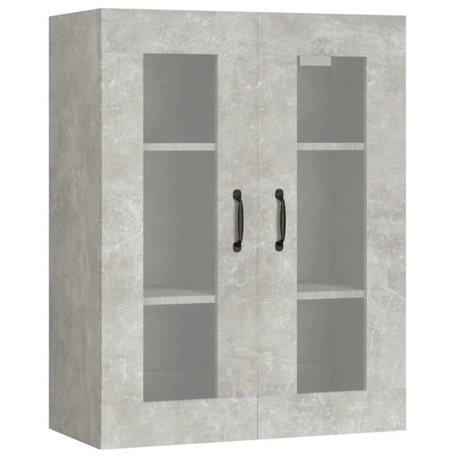 Armoire murale suspendue Gris béton 69,5x34x90 cm - 2