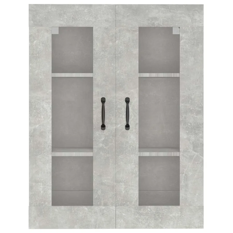 Armoire murale suspendue Gris béton 69,5x34x90 cm - 3
