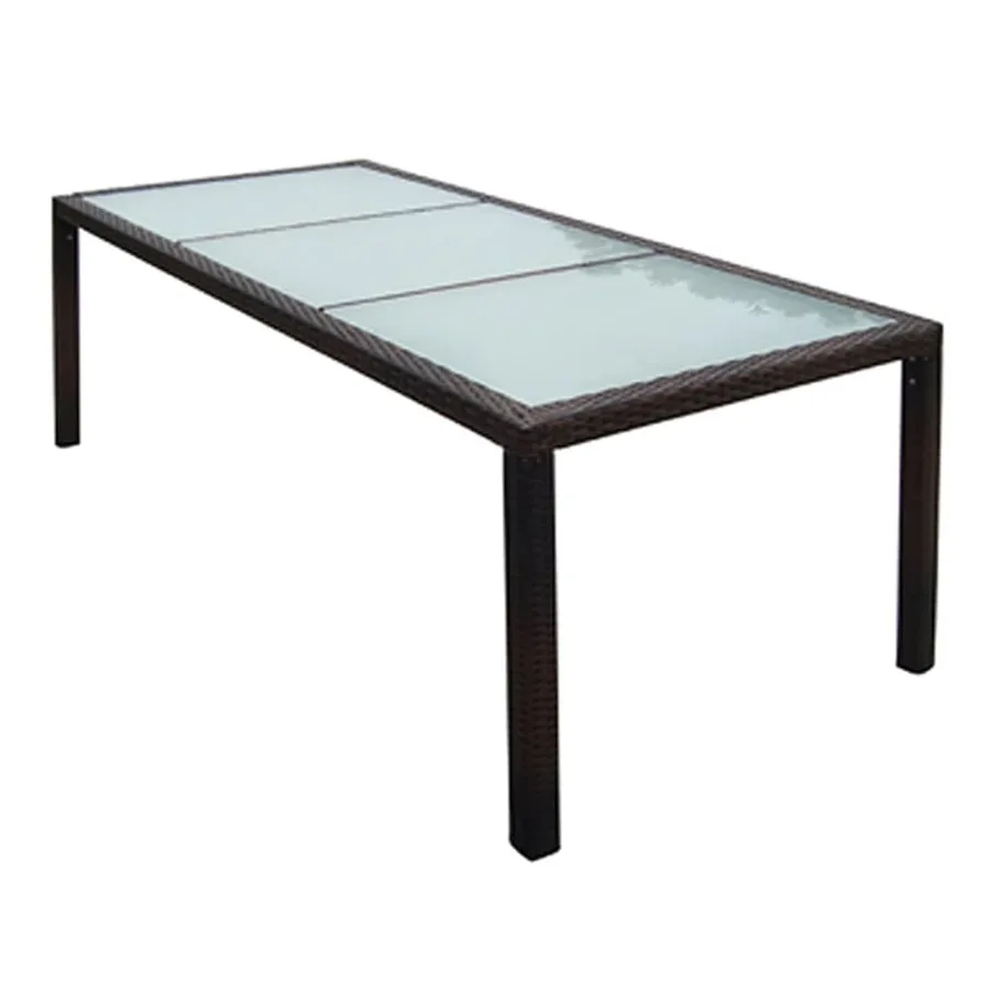 Ensemble à manger d'extérieur avec coussins 9pcs Résine tressée - 4