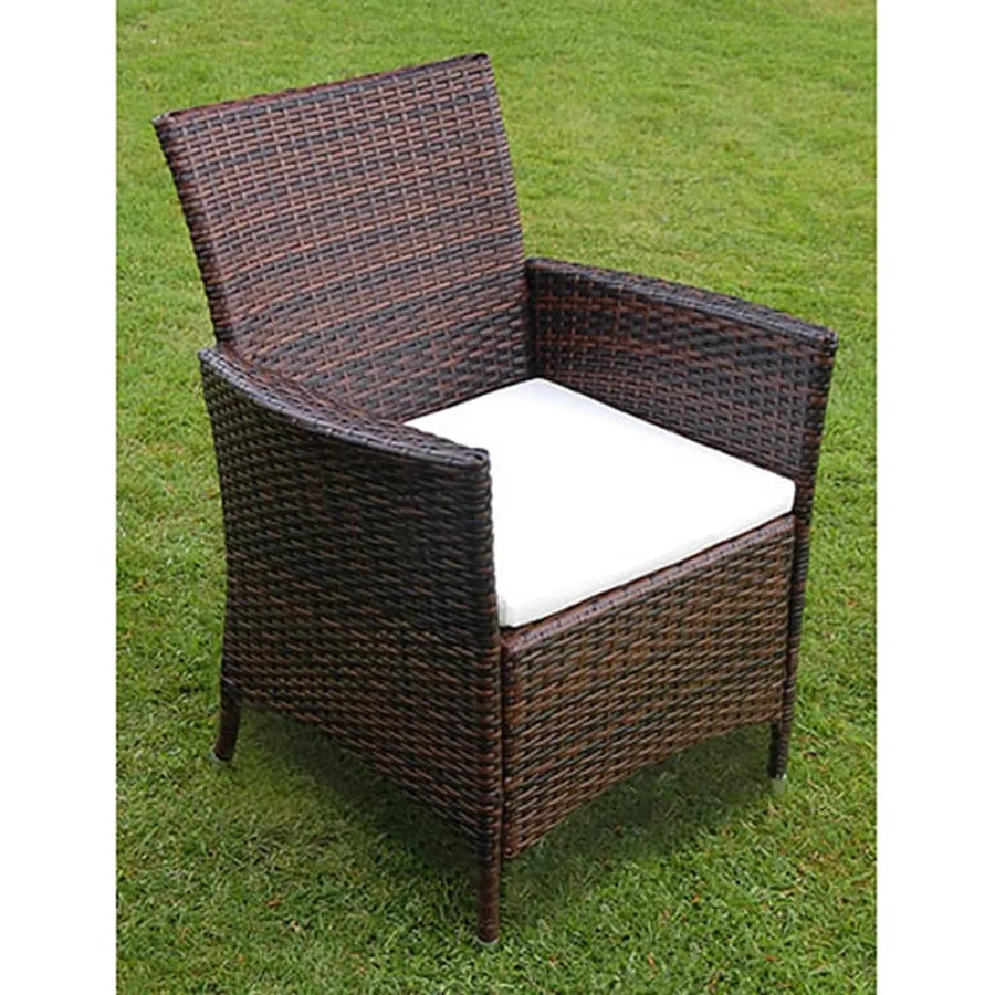 Ensemble à manger d'extérieur avec coussins 9pcs Résine tressée - 7