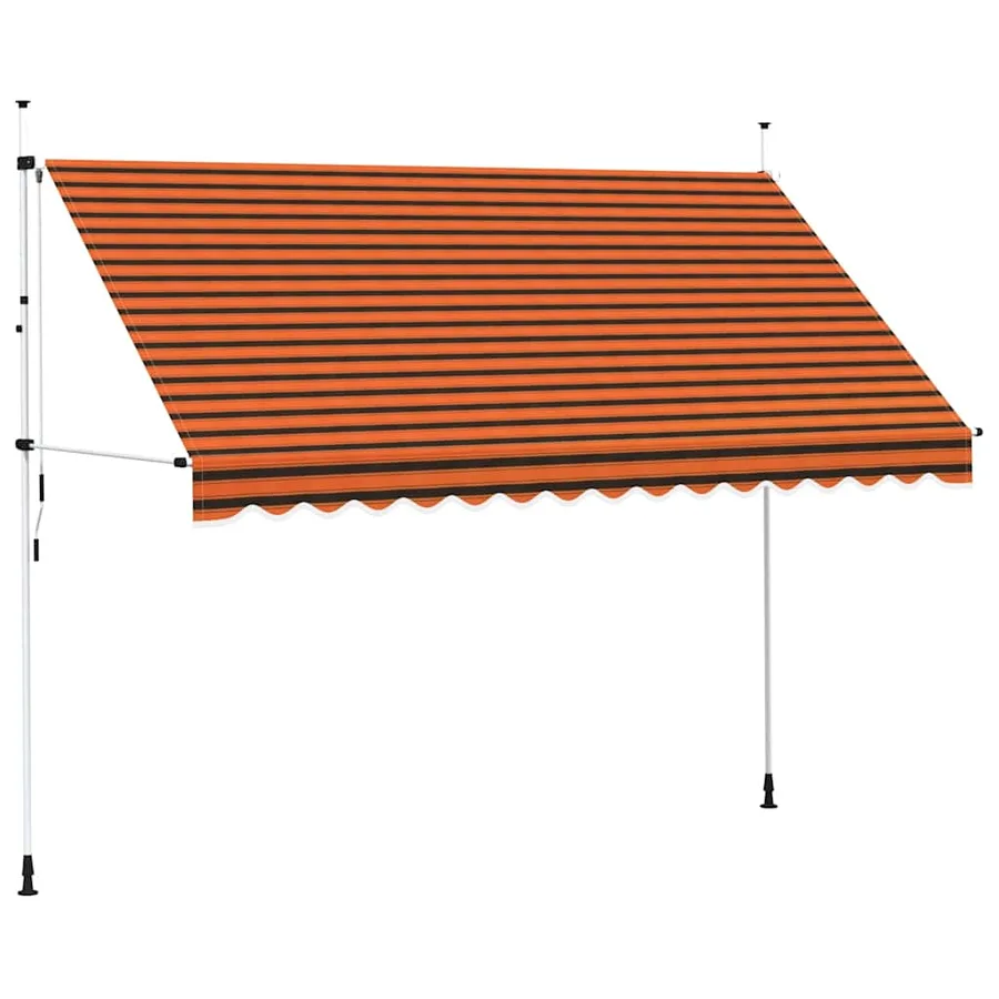 Auvent manuel rétractable 350 cm Orange et marron - 2