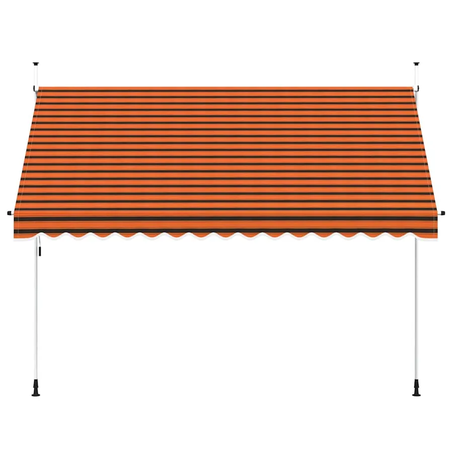 Auvent manuel rétractable 350 cm Orange et marron - 3