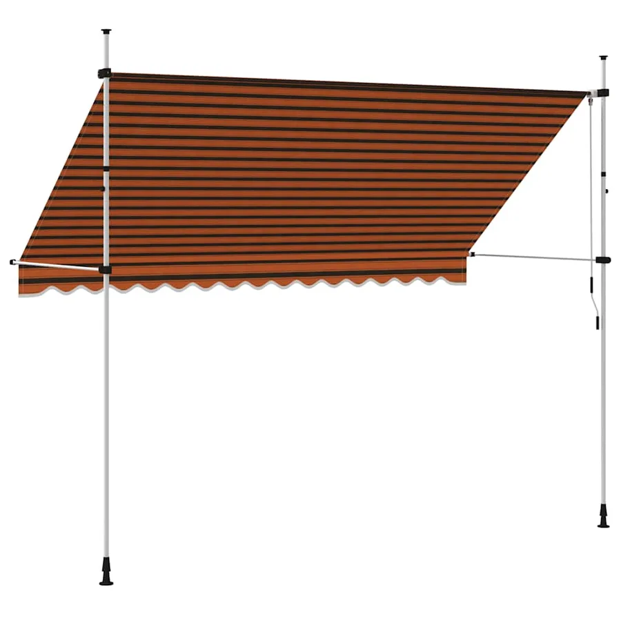 Auvent manuel rétractable 350 cm Orange et marron - 4