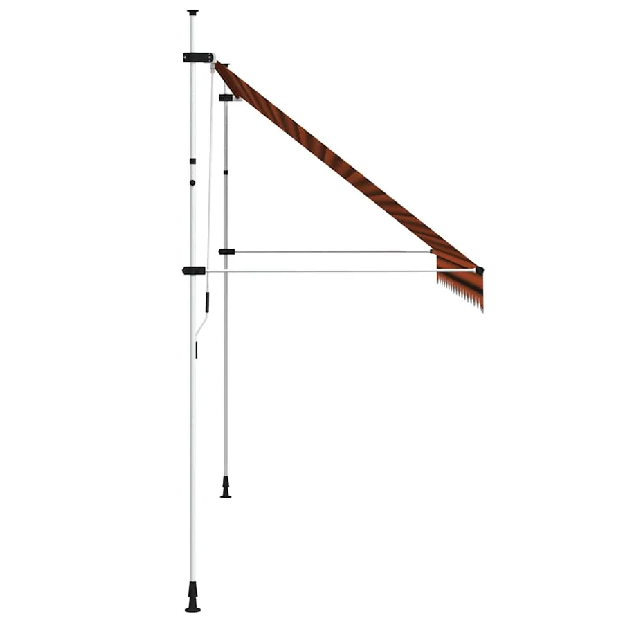Auvent manuel rétractable 350 cm Orange et marron - 5