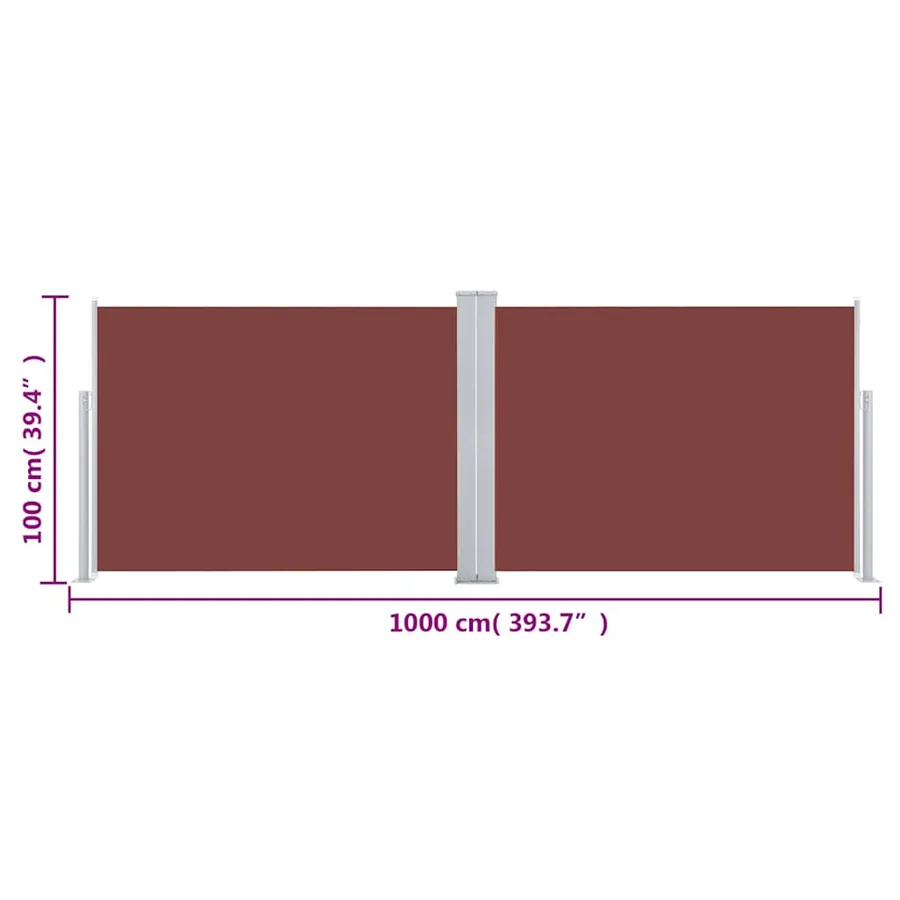 Auvent latéral rétractable Marron 100 x 1000 cm - 12