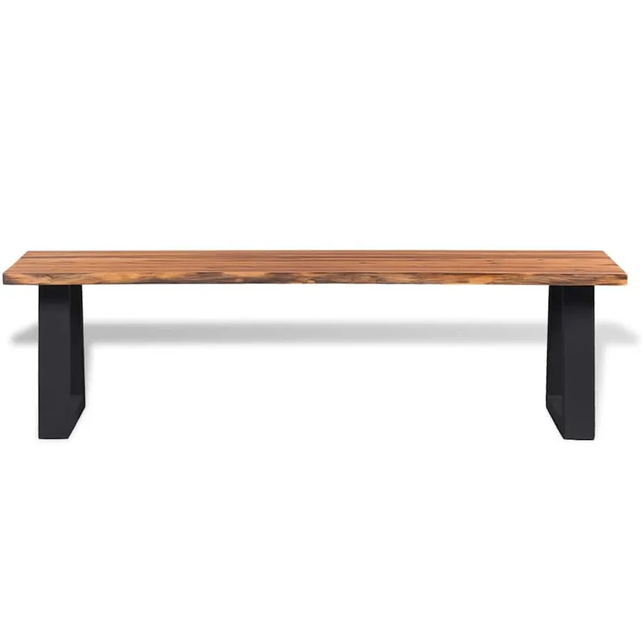 Banc en bois d'acacia massif 145 cm - 2