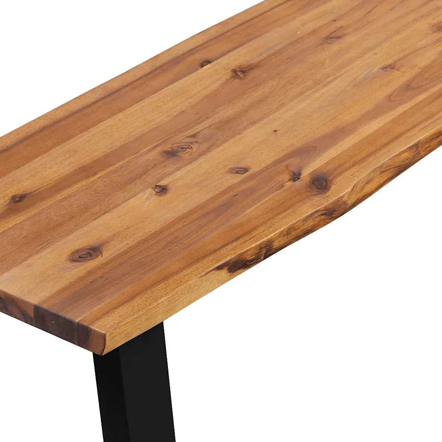 Banc en bois d'acacia massif 145 cm - 4