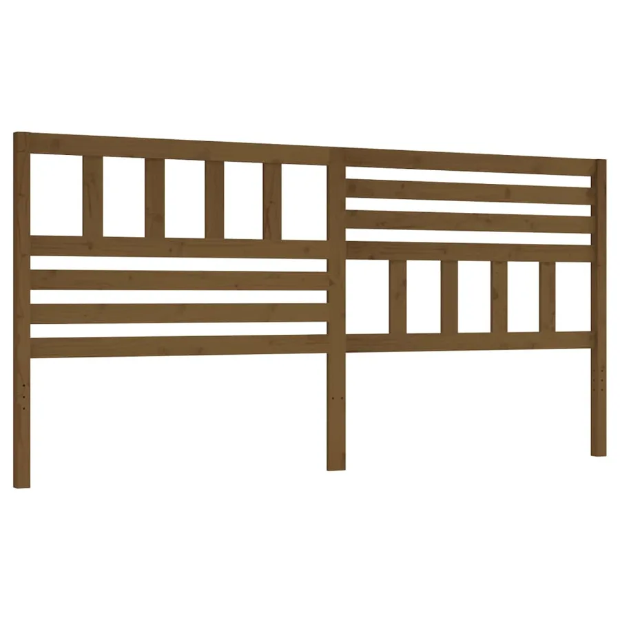 Tête de lit Marron miel 206x4x100 cm Bois massif de pin - 2