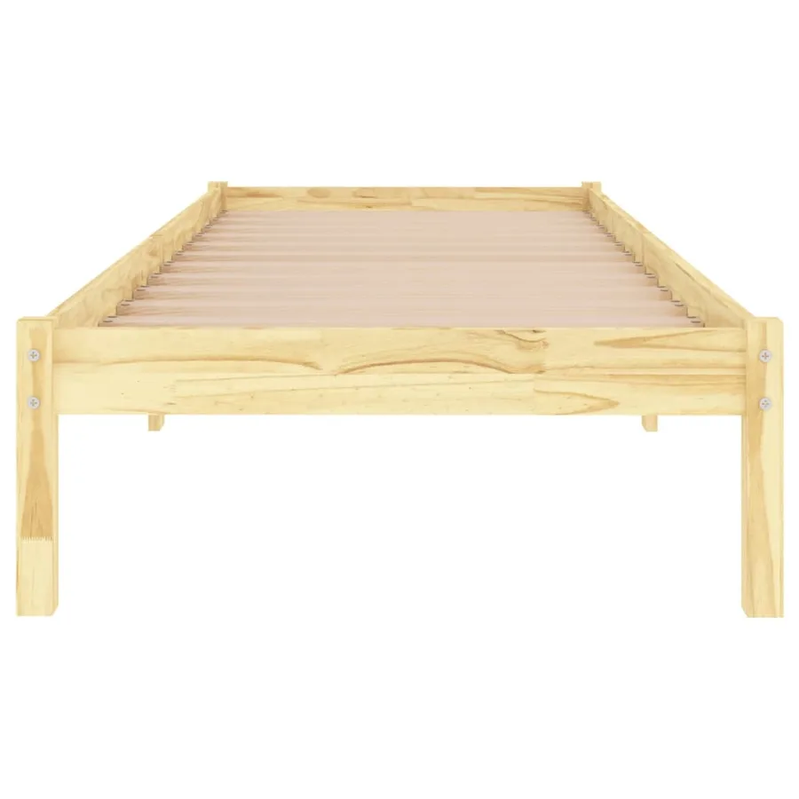 Cadre de lit sans matelas bois massif - 4