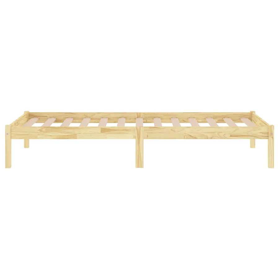 Cadre de lit sans matelas bois massif - 5