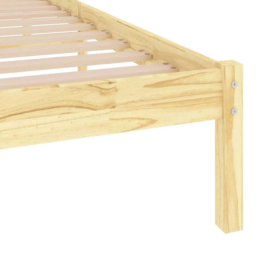 Cadre de lit sans matelas bois massif - 6