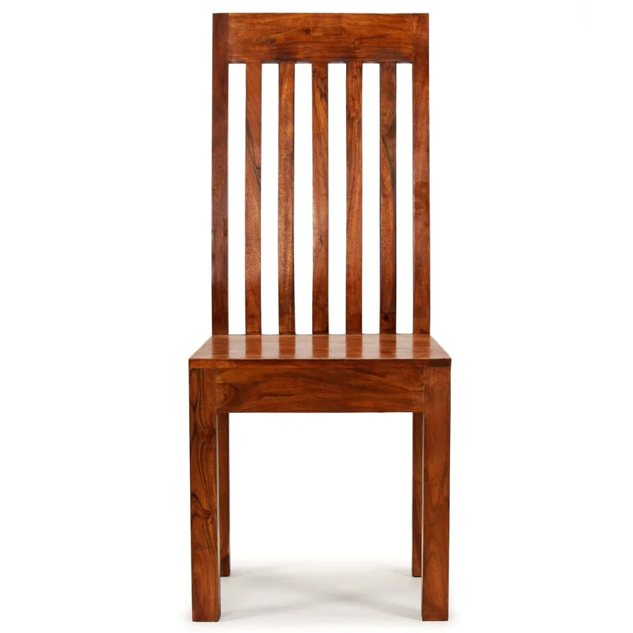 Chaise à manger lot de 2 Bois avec finition miel Moderne - 2