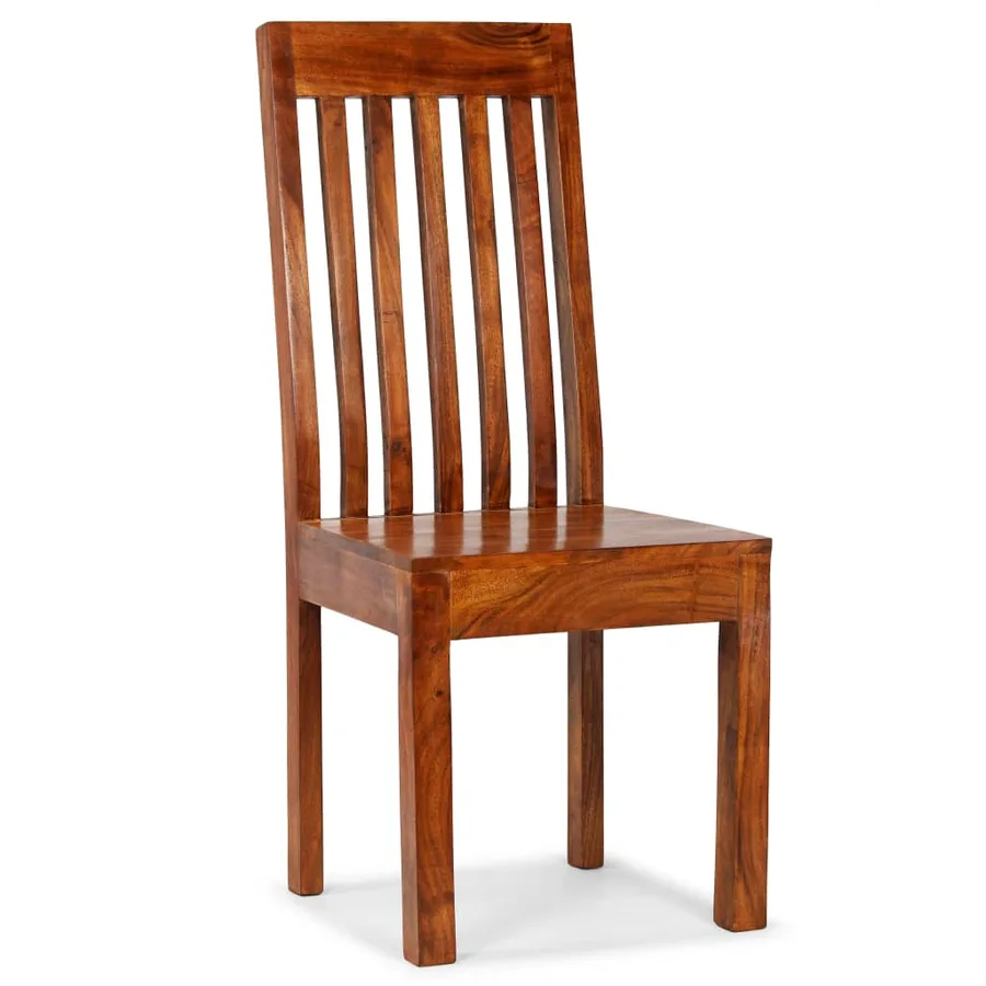 Chaise à manger lot de 2 Bois avec finition miel Moderne - 7