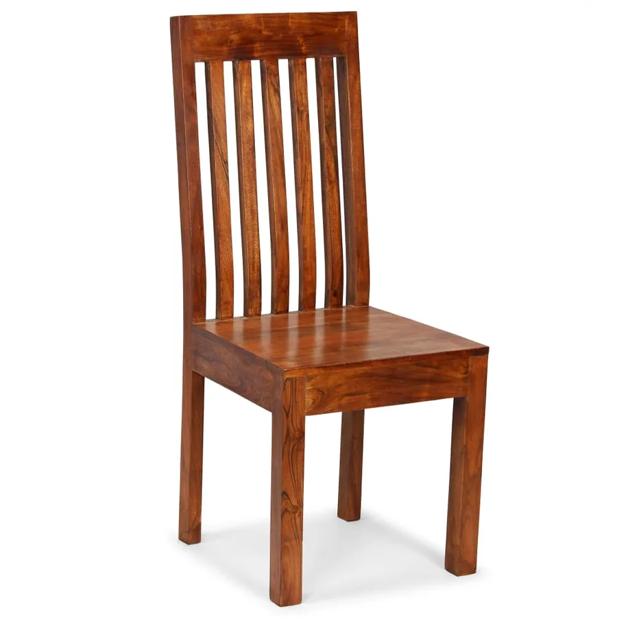 Chaise à manger lot de 2 Bois avec finition miel Moderne - 9