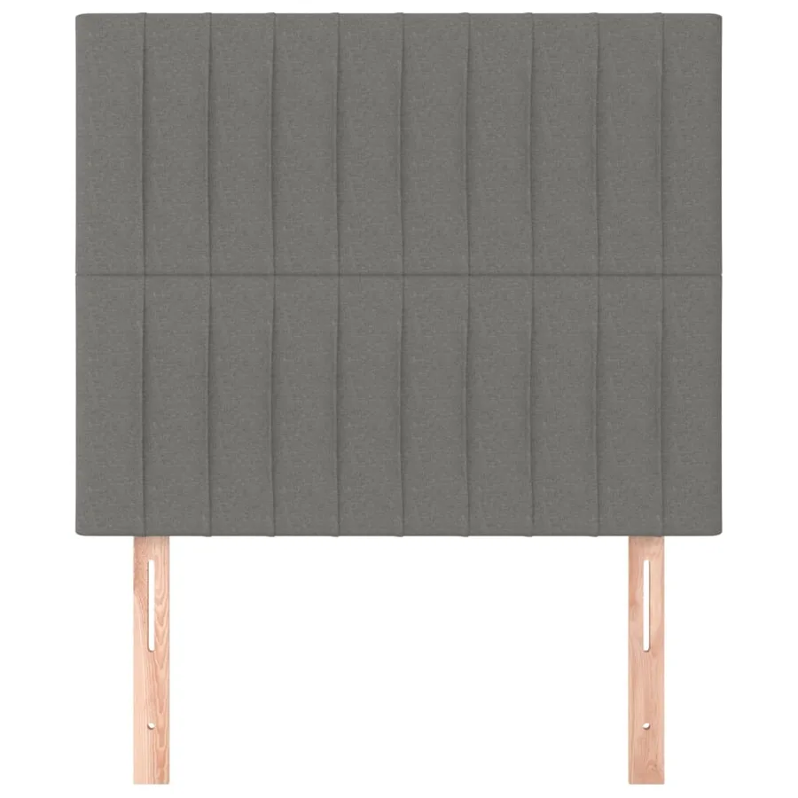 Tête de lit Gris foncé 100x5x118/128 cm Tissu - 3