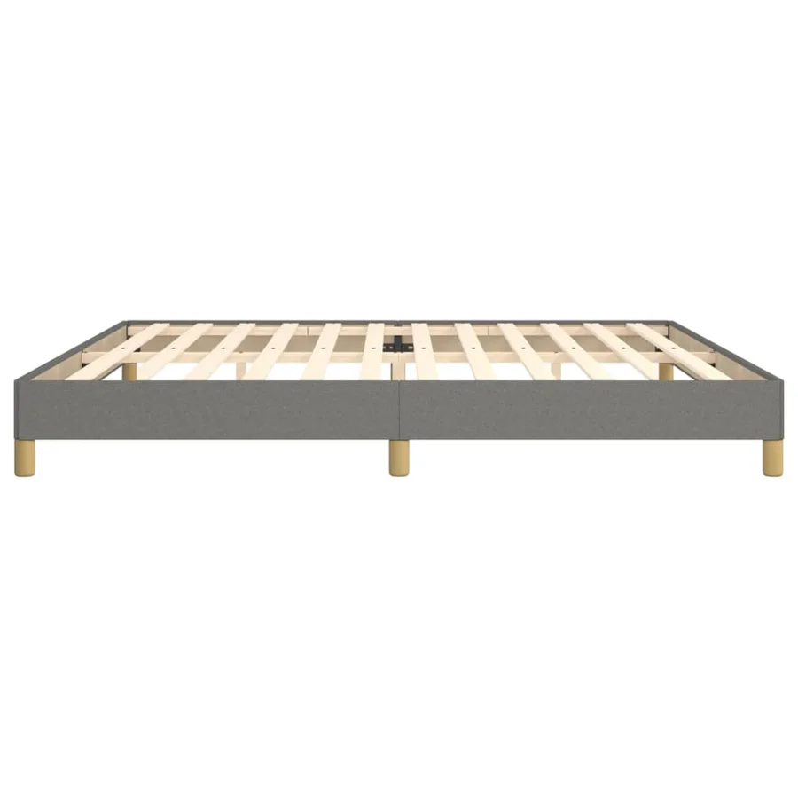 Cadre de lit sans matelas gris foncé 200x200 cm tissu - 6