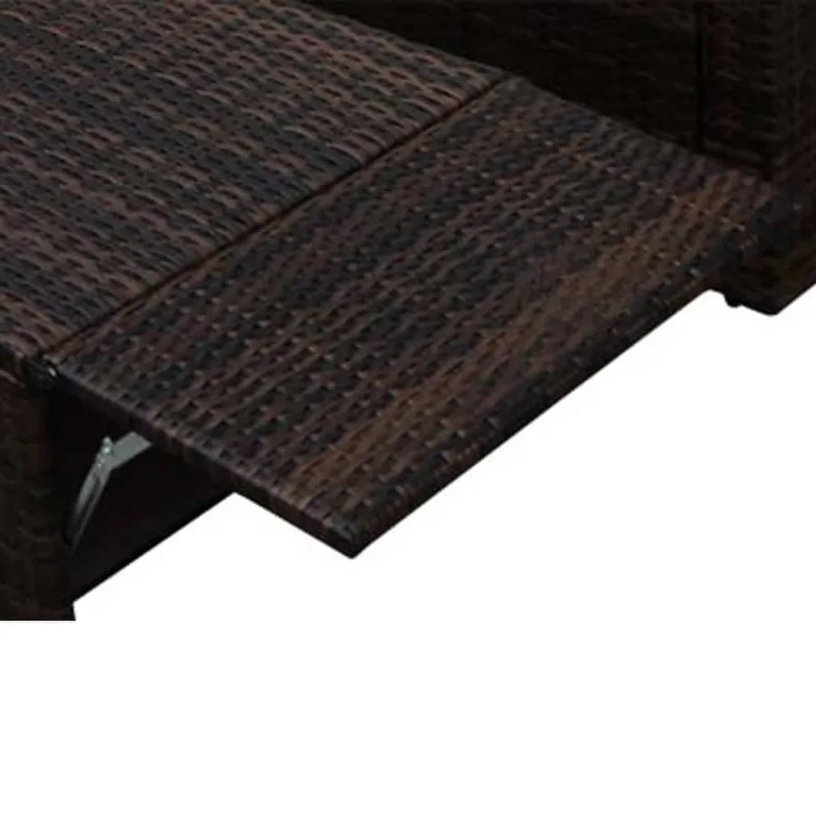 Salon de jardin 2 pcs avec coussins Résine tressée Marron - 5