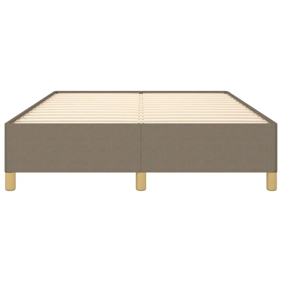 Cadre de lit sans matelas taupe 140x190 cm tissu - 5