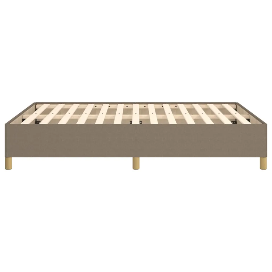 Cadre de lit sans matelas taupe 140x190 cm tissu - 6