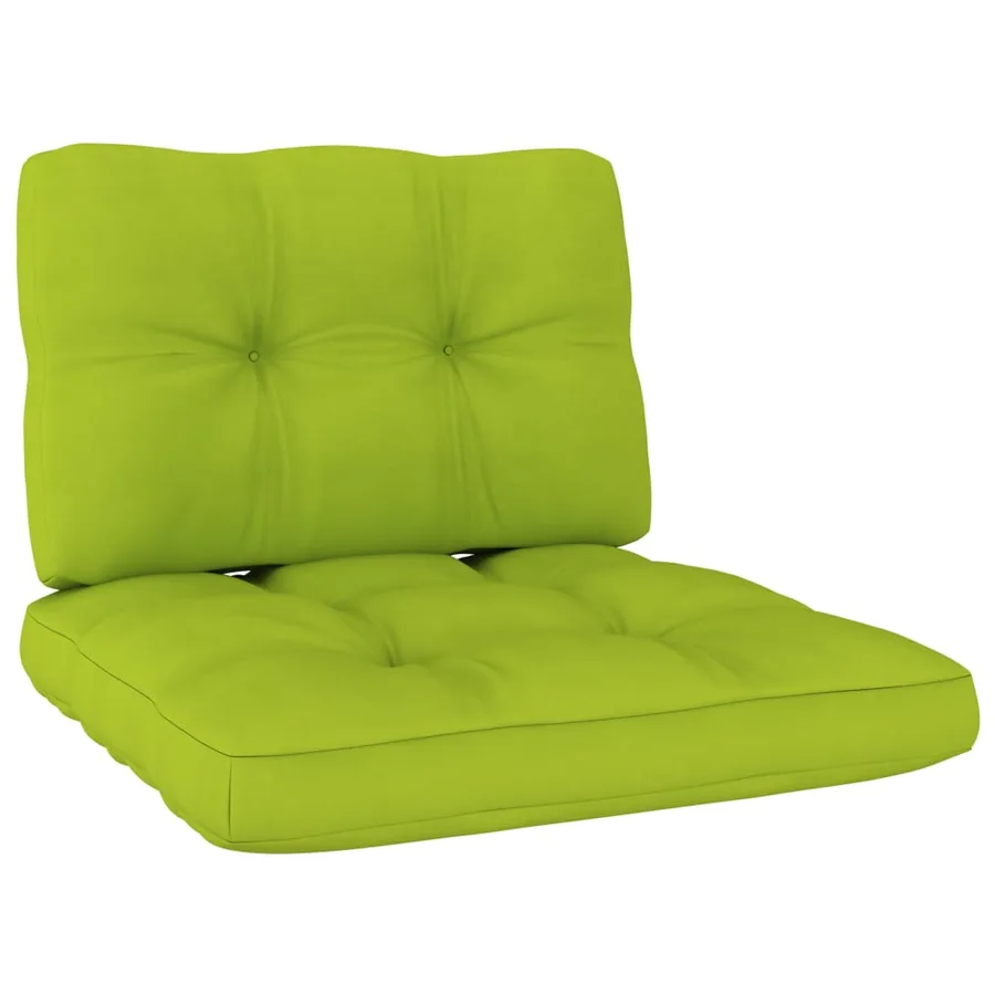 Chaise de jardin avec coussins vert vif Bois de pin imprégné - 4
