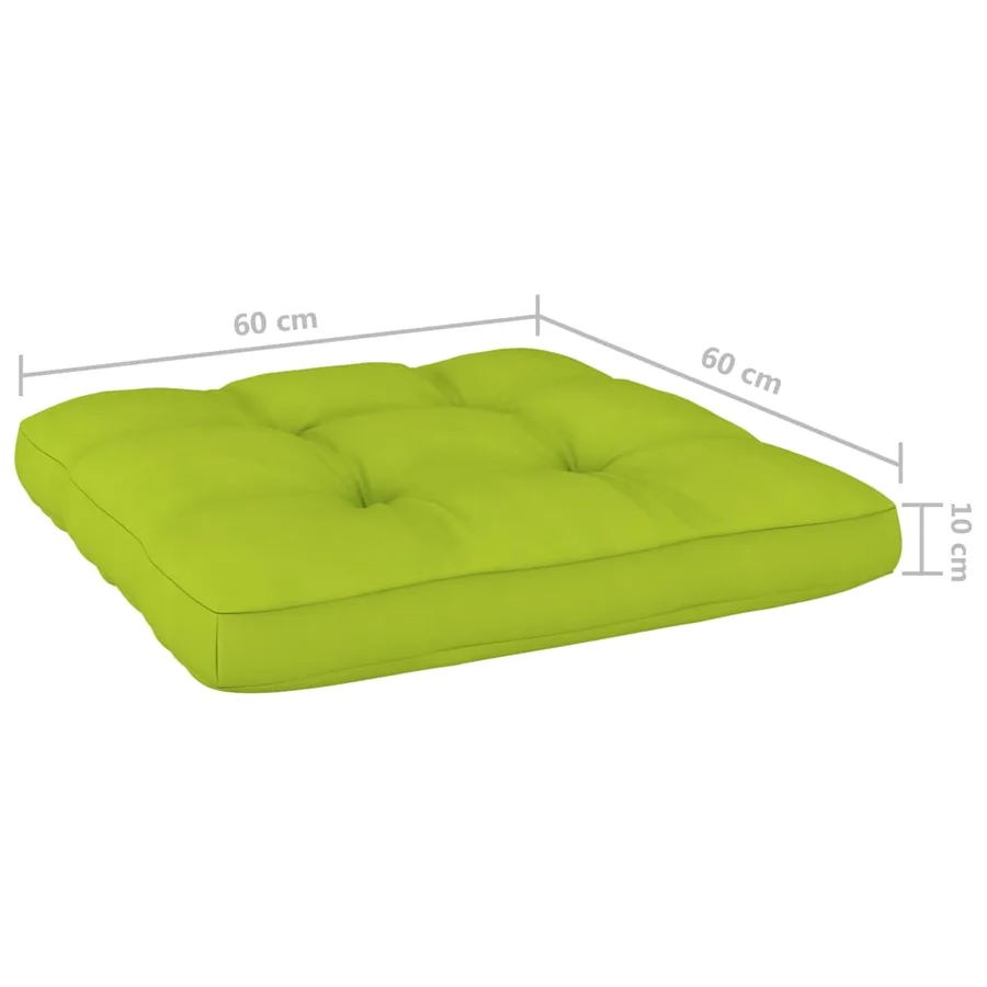 Chaise de jardin avec coussins vert vif Bois de pin imprégné - 6