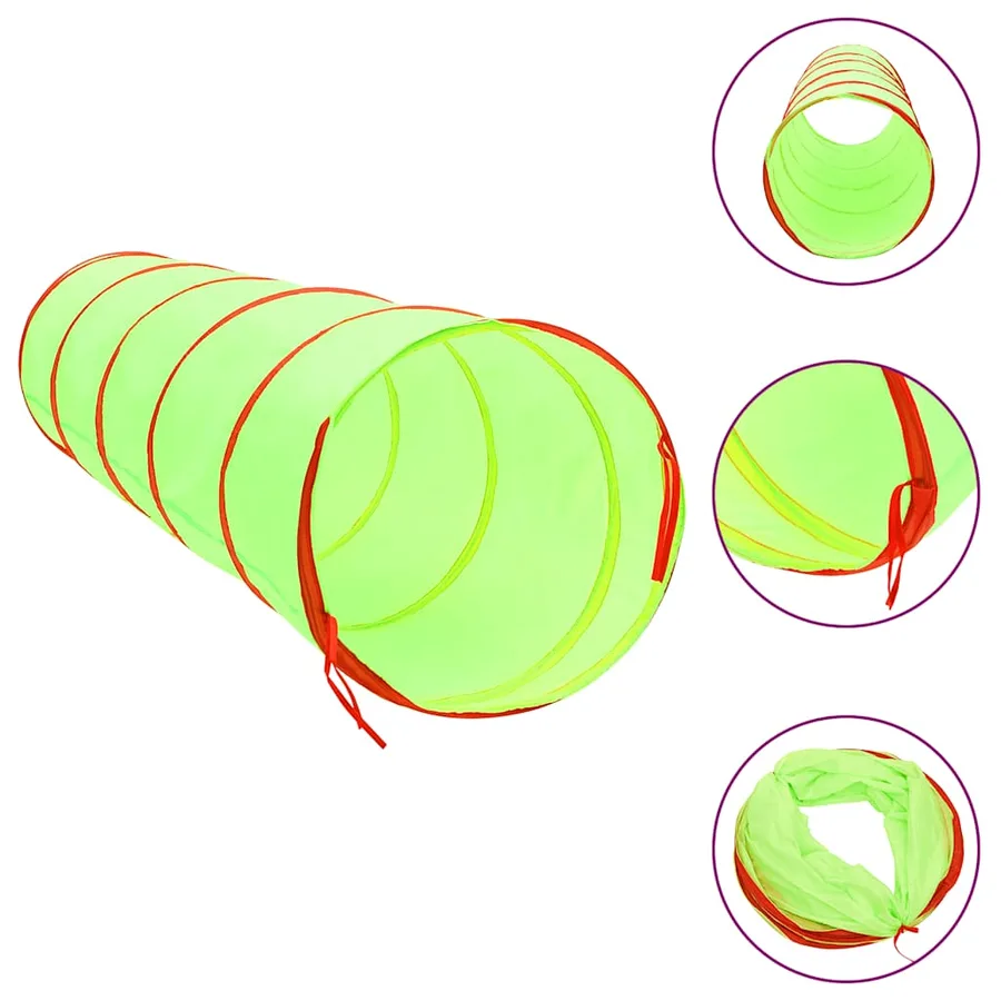 Tunnel de jeu pour enfants avec 250 balles Vert 175cm Polyester - 3