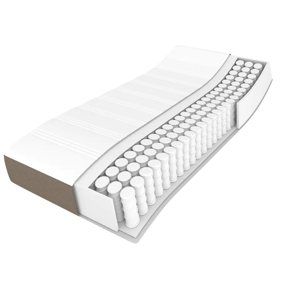 Sommier à lattes de lit avec matelas Taupe 90x200 cm Tissu - 11