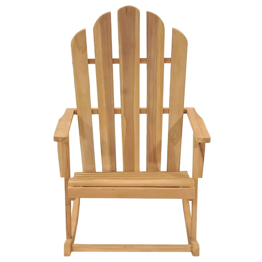 Chaise à bascule Adirondack bois de teck solide - 2