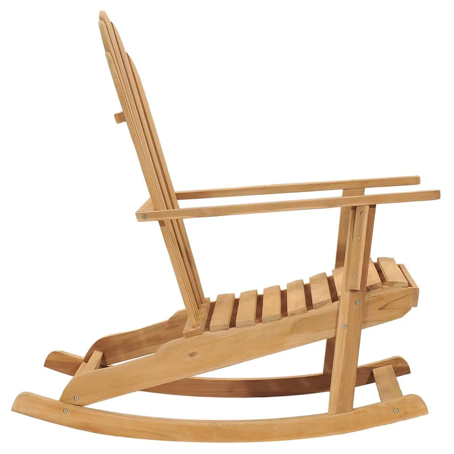 Chaise à bascule Adirondack bois de teck solide - 3
