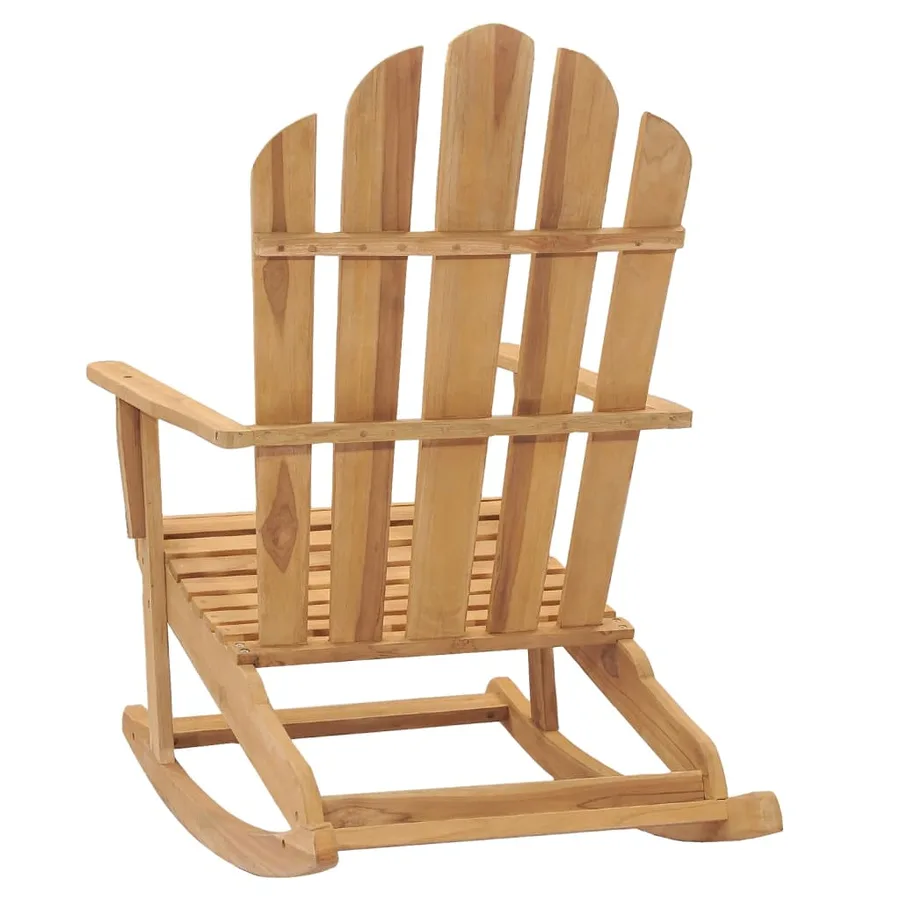 Chaise à bascule Adirondack bois de teck solide - 4